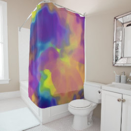 ヴィンテージ絞り染め シャワーカーテン