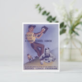 ヴィンテージ給食プログラムプロモーション1941 ポストカード (スタンド正面)