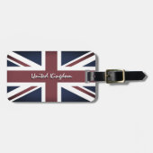 ヴィンテージ統一されたキングダムラゲッジタグ、イギリス国旗 ラゲッジタグ (正面横)