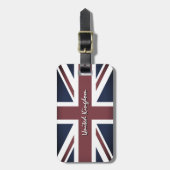 ヴィンテージ統一されたキングダムラゲッジタグ、イギリス国旗 ラゲッジタグ (正面縦)