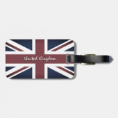 ヴィンテージ統一されたキングダムラゲッジタグ、イギリス国旗 ラゲッジタグ (裏面横)