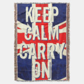 ヴィンテージ統一された国国旗「感動的引用文」 スローブランケット (正面縦)