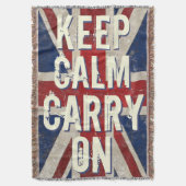 ヴィンテージ統一された国国旗「感動的引用文」 スローブランケット (正面縦)