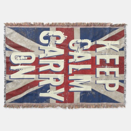 ヴィンテージ統一された国国旗「感動的引用文」 スローブランケット (正面)