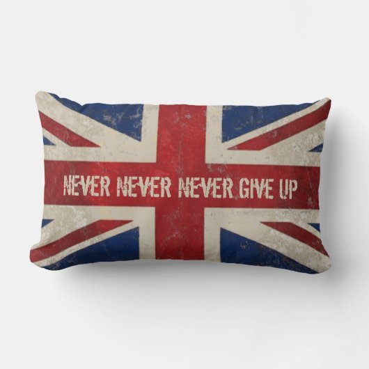 ヴィンテージ統一された国旗枕 ランバークッション (正面)