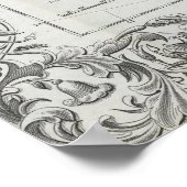 ヴィンテージ統一された州の地図(1853) ポスター (角)