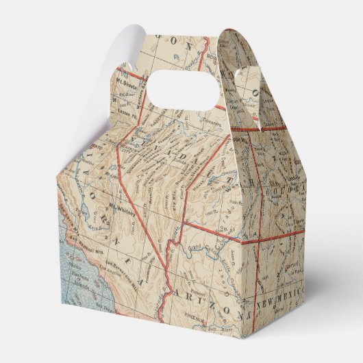 ヴィンテージ統一された州マップパーティーの好意ボックス フェイバーボックス (裏面サイド)