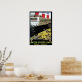 ヴィンテージ統一された州ラインズヨーロッパアメリカ ポスター (キッチン)