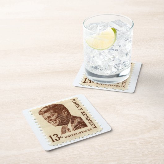 ヴィンテージ統一された州切手コースターセット スクエアペーパーコースター (インサイチュ)