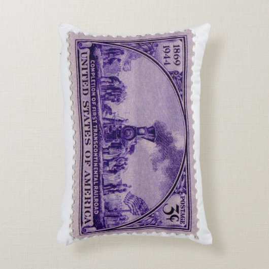 ヴィンテージ統一された州切手装飾用クッション アクセントクッション (正面(垂直))