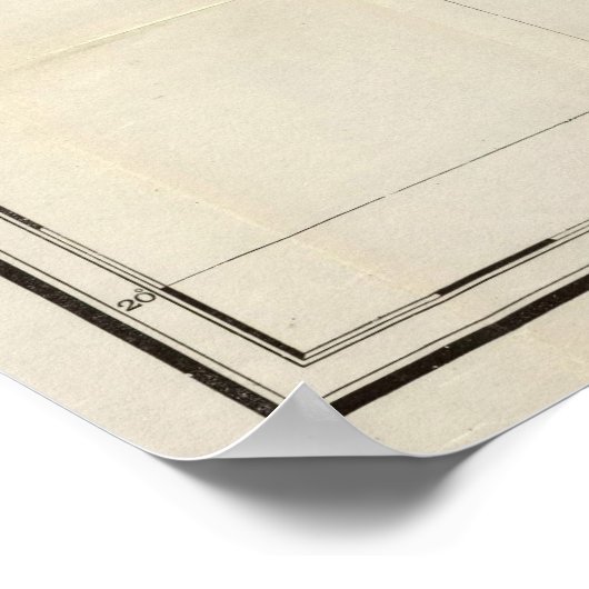 ヴィンテージ統一された州鉄道地図(1907) ポスター (角)