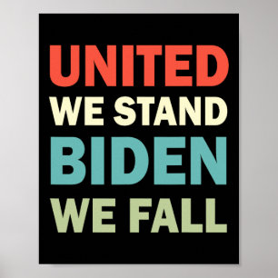 ヴィンテージ統一された-We-Stand-バイデン氏-We-秋ジョーバイデン氏-Tr ポスター