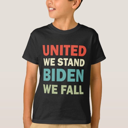 ヴィンテージ統一された-We-Stand-バイデン氏-We-秋ジョーバイデン氏-Tr Tシャツ (正面)