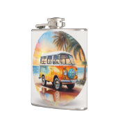 ヴィンテージ絵を描のミニバスビーチ フラスク (左)