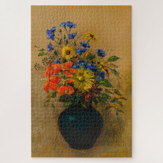 ヴィンテージ絵を描の山花 ジグソーパズル (縦)