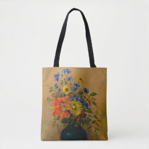 ヴィンテージ絵を描の山花 トートバッグ