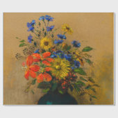 ヴィンテージ絵を描の山花 ラッピングペーパー (フラット)