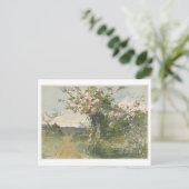 ヴィンテージ絵を描の春とさくらんぼの花 ポストカード (スタンド正面)