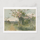 ヴィンテージ絵を描の春とさくらんぼの花 ポストカード (正面)