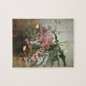 ヴィンテージ絵を描の温室(花) ジグソーパズル (横)