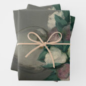 ヴィンテージ絵を描の牡丹が花瓶に ラッピングペーパーシート (インサイチュ)