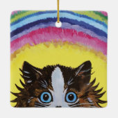 ヴィンテージ絵を描の猫by Ronner Knip ・ 2 Sided セラミックオーナメント (裏面)