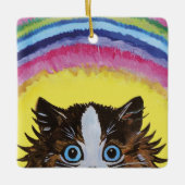 ヴィンテージ絵を描の猫by Ronner Knip ・ 2 Sided セラミックオーナメント (正面)