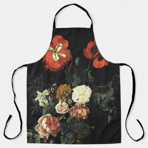 ヴィンテージ絵を描の花による静物詩 エプロン