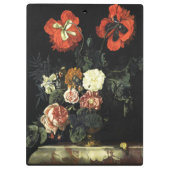 ヴィンテージ絵を描の花による静物詩 クリップボード (裏面)