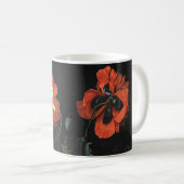 ヴィンテージ絵を描の花による静物詩 コーヒーマグカップ (正面右)