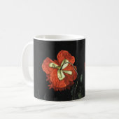 ヴィンテージ絵を描の花による静物詩 コーヒーマグカップ (正面左)