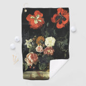 ヴィンテージ絵を描の花による静物詩 ゴルフタオル (インサイチュ)