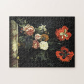 ヴィンテージ絵を描の花による静物詩 ジグソーパズル (横)