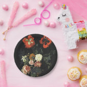 ヴィンテージ絵を描の花による静物詩 ペーパープレート (パーティー)