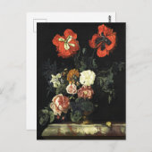 ヴィンテージ絵を描の花による静物詩 ポストカード (正面/裏面)