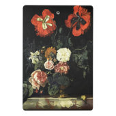 ヴィンテージ絵を描の花による静物詩 ミニクリップボード (裏面)
