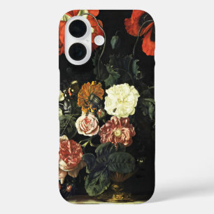 ヴィンテージ絵を描の花による静物詩 iPhone 16ケース