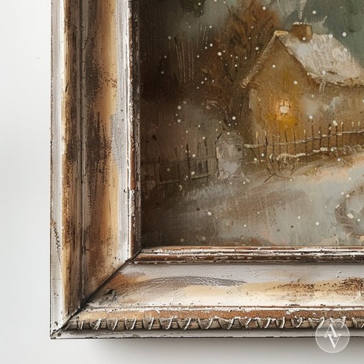 ヴィンテージ絵を描クリスマスサンタクロース&トナカイ ポスター