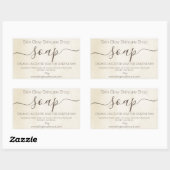 ヴィンテージ絵を描チョーク製オーガニック石鹸 長方形シール (シート)