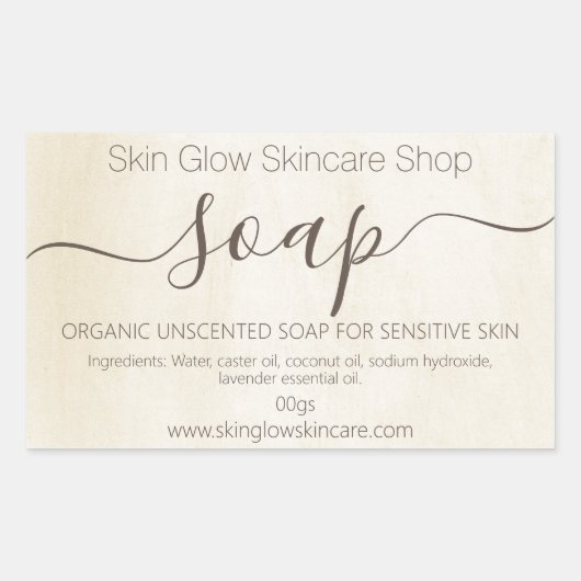 ヴィンテージ絵を描チョーク製オーガニック石鹸 長方形シール (正面)