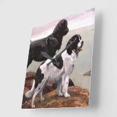 ヴィンテージ絵を描ニューファンドランズスクエアウォールクロック スクエア壁時計 (傾斜)