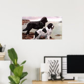 ヴィンテージ絵を描ニューファンドランズポスター ポスター (ホームオフィス)