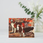 ヴィンテージ絵を描ビーグルサンキューハガキ ポストカード (スタンド正面)