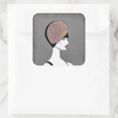 ヴィンテージ絵を描フラッパーマネキン スクエアシール (バッグ)