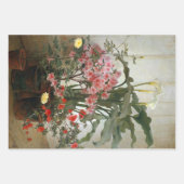 ヴィンテージ絵を描フローラの温室 ラッピングペーパーシート (正面3)