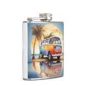 ヴィンテージ絵を描ミニバスのビーチ フラスク (右)