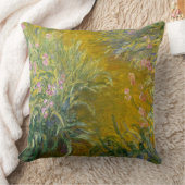 ヴィンテージ絵を描モネの虹彩の道 クッション (ブランケット)