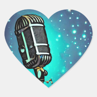 ヴィンテージ絵を描レトロマイク2 ハートシール