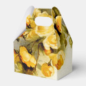 ヴィンテージ絵を描ロマンチックな黄色のバラ結婚の香り フェイバーボックス (裏面サイド)