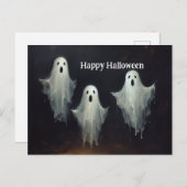 ヴィンテージ絵を描幽霊 ポストカード (正面/裏面)